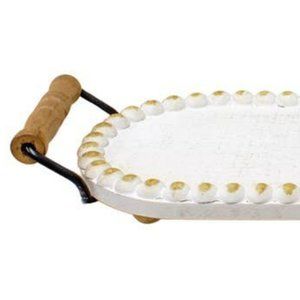 Oval Beaded Tray
